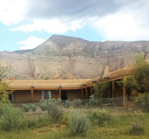 back of the Ghost Ranch home