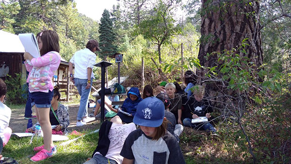 School children at the DH Lawrence Ranch