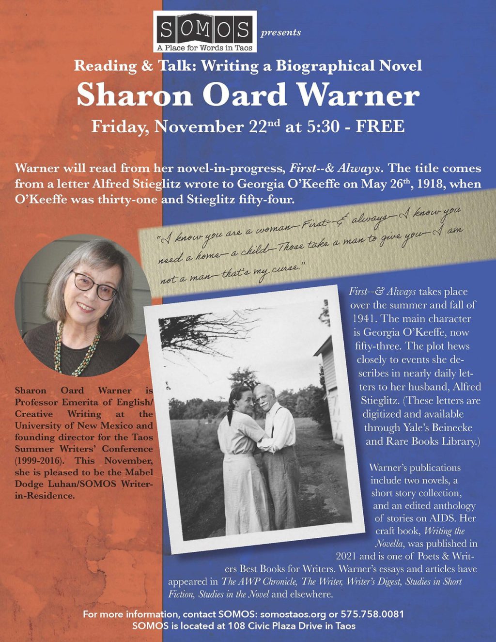 Sharon Oard Warner speaking at SOMOS November 22 2024